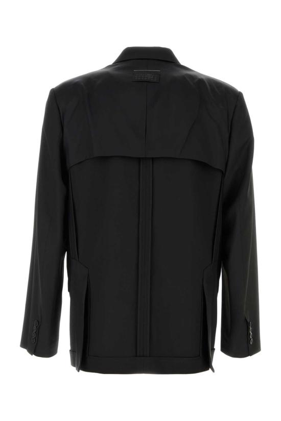  MM6 메종마르지엘라 수트 자켓 Mm6 메종 마르지엘라 저지 블레이저 블랙 - MM6 MAISON MARGIELA