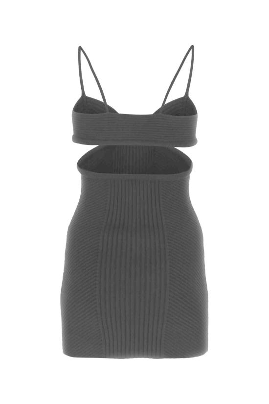  오프화이트 숏 원피스 비스코스 블렌드 미니 드레스 블랙 - OFF WHITE