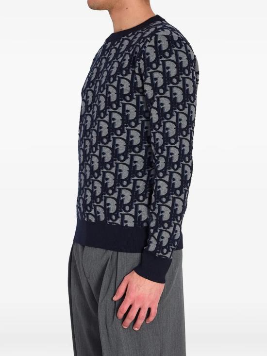  디올 탑 크리스찬  니트  블루 - DIOR