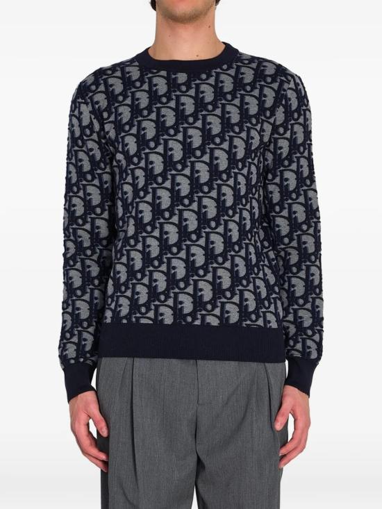  디올 탑 크리스찬  니트  블루