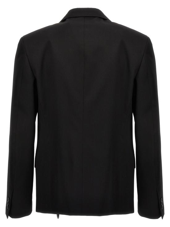  오프화이트 수트 자켓 OW 자수 블레이저 블랙 - OFF WHITE