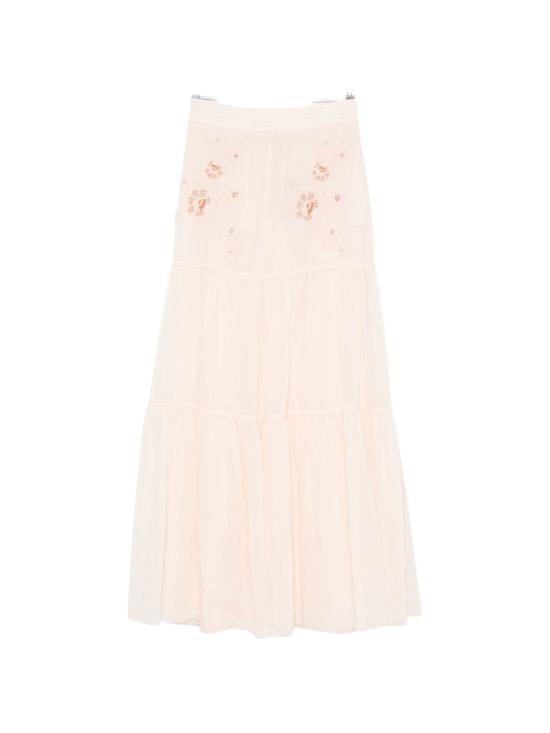 26SS 에르마노 설비노 미디 스커트 D484O608 XYRR4808 Rosa