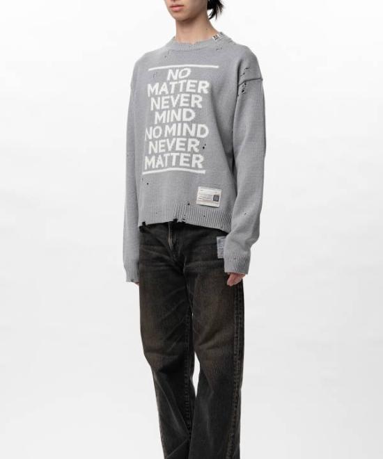 26SS 메종 미하라 야스히로 스웨터 A16SW511 GRAY DOM - MAISON MIHARA YASUHIRO