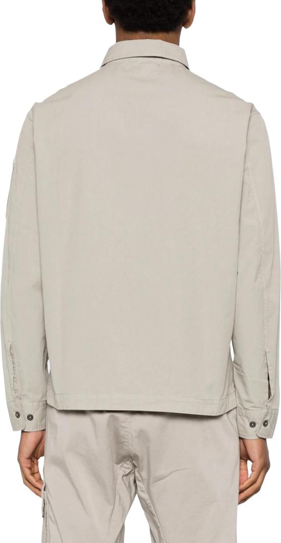 26SS 씨피 컴퍼니 오가닉 개버딘 지퍼 렌즈 오버셔츠 20CMOS156A110143G GREY - C.P. COMPANY
