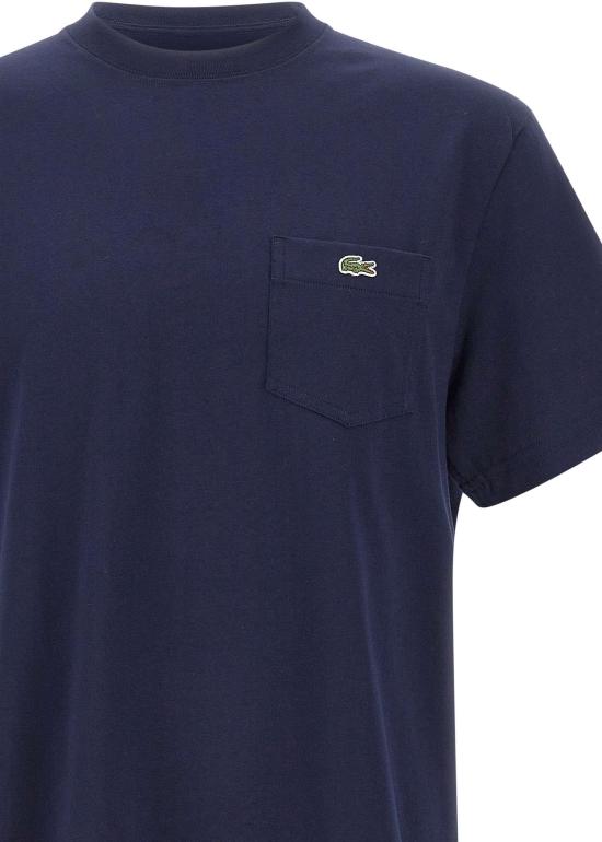 26SS 라코스테 브레스트 포켓 코튼 반팔 티셔츠 TH2827166 NAVY - LACOSTE