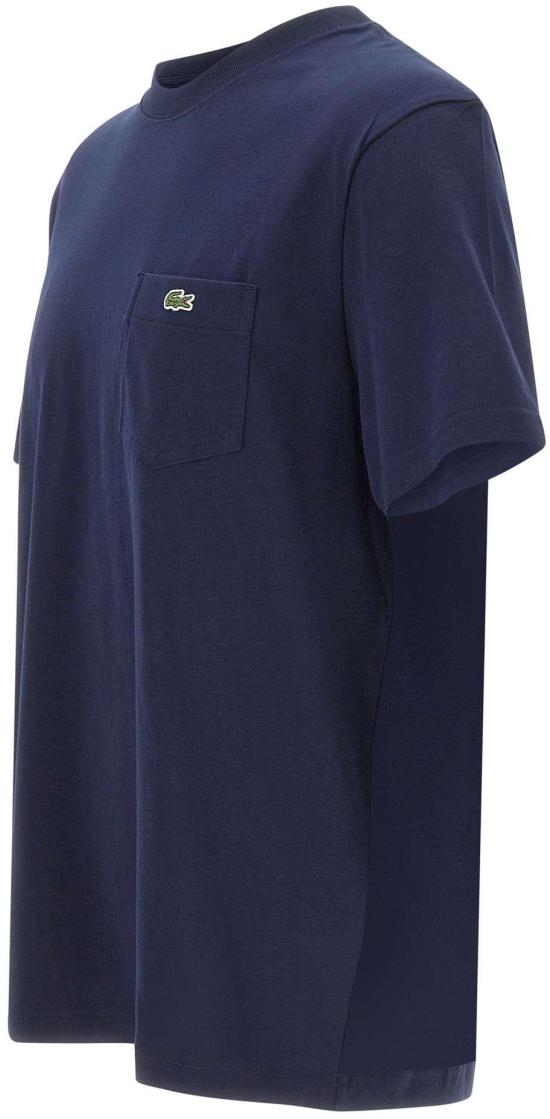 26SS 라코스테 브레스트 포켓 코튼 반팔 티셔츠 TH2827166 NAVY - LACOSTE