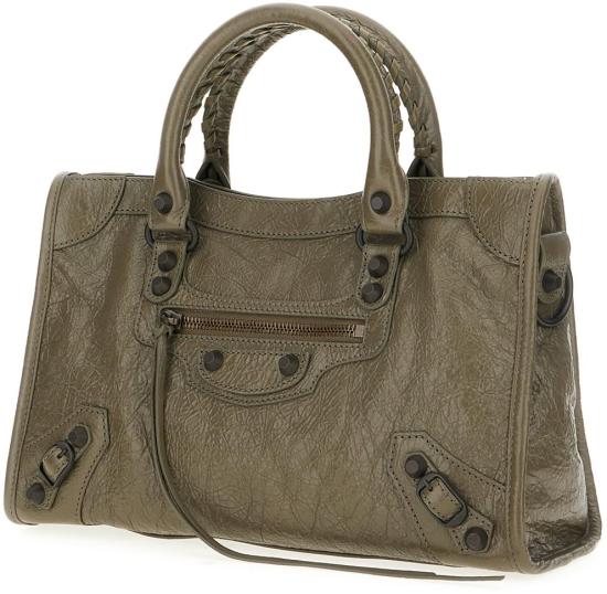 26SS 발렌시아가 르 시티 스몰 백 볼케닉 락 8114422ABEK3258 GREEN - BALENCIAGA