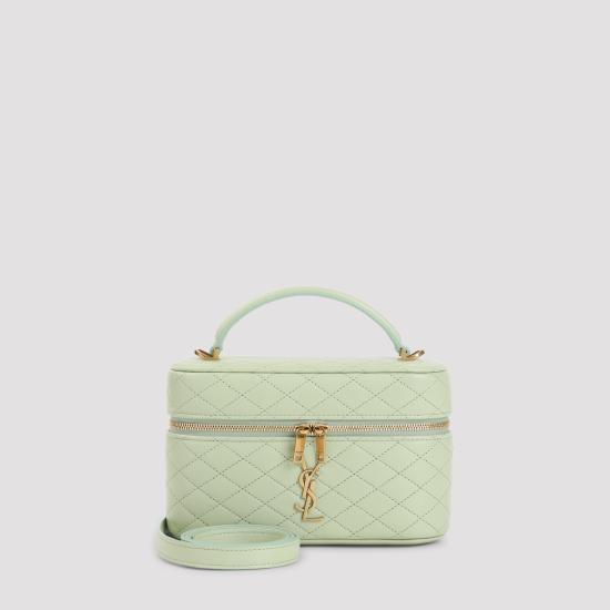 26SS 생로랑 램스킨 가비 베니티 백 766731 1EL07 3986 MISTY JADE