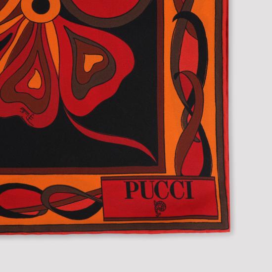 26SS 푸찌 머플러/스카프 6HGB43 6HC13 2 ORANGE BLACK - PUCCI