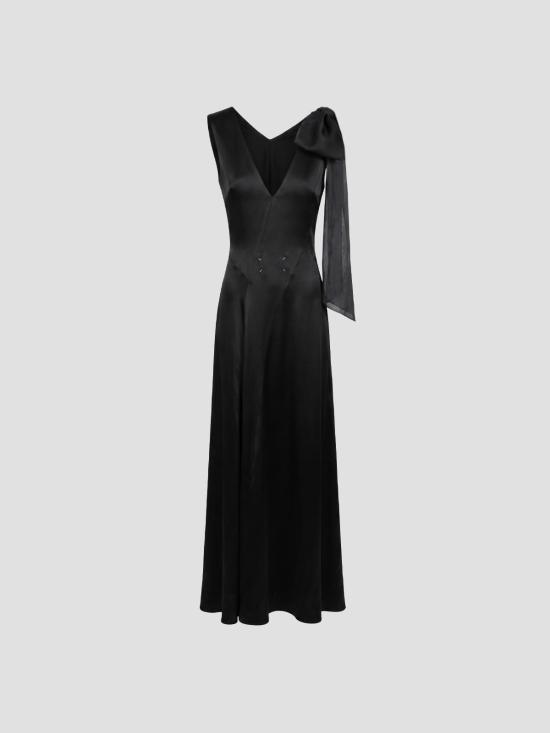26SS 마르지엘라 바이어스 컷 이브닝 가운 S51DG0004S49465 900 BLACK - MAISON MARGIELA