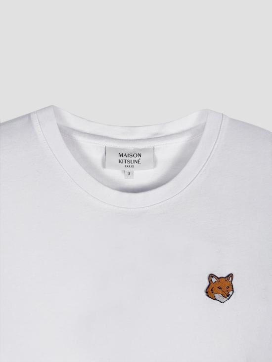 26SS 메종키츠네 폭스 헤드 레귤러 폴로 티셔츠 PW00113KJ7026 P100 WHITE - MAISON KITSUNE