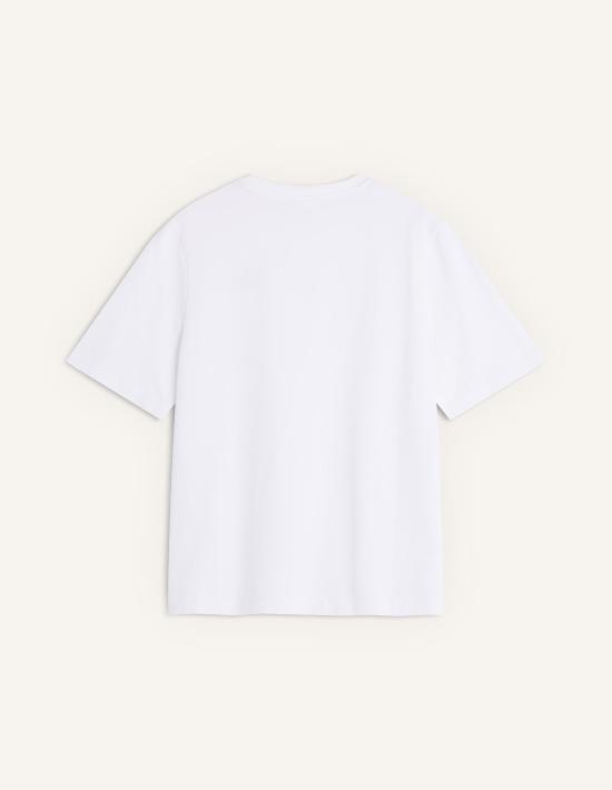 26SS 메종키츠네 핸드라이팅 컴포트 티셔츠 PW00114KJ0119 O102 WHITE BLACK - MAISON KITSUNE