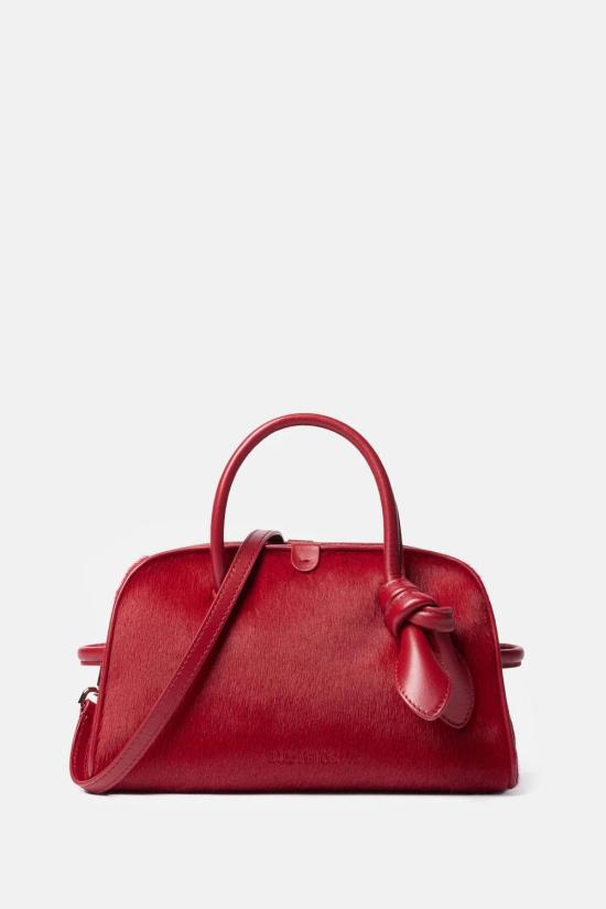 26SS 자크뮈스 TURISMO 투리스모 소프트 스몰 볼링 토트벡 BAW00416AC10C03 480 DARK RED