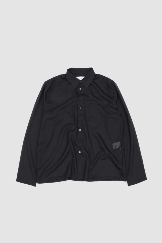 26SS 베르너 퀼 긴팔 셔츠 391S25 009 BLACK