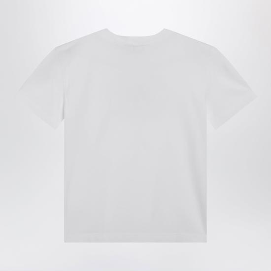 26SS 돌체앤가바나 DG 프린트 패치 저지 티셔츠 F8V42ZGDDLX White - DOLCE & GABBANA