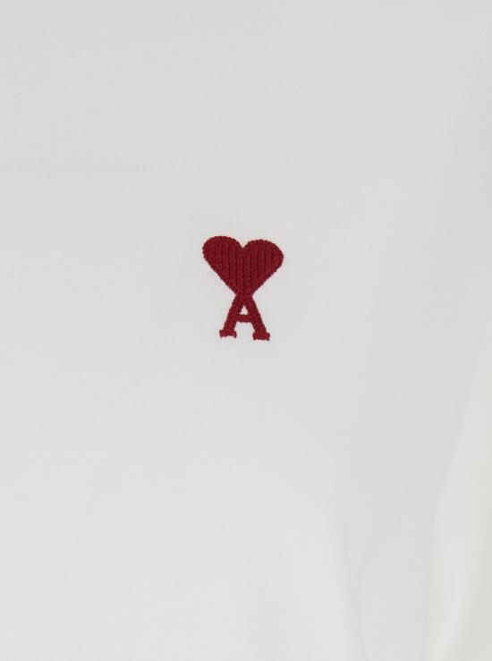 26FW 아미 스몰 하트 로고 티셔츠 BFUTS035724100 White - AMI