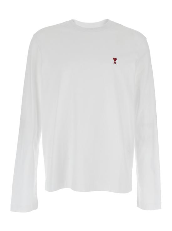 26FW 아미 스몰 하트 로고 롱슬리브 티셔츠 BFUTS235724100 White