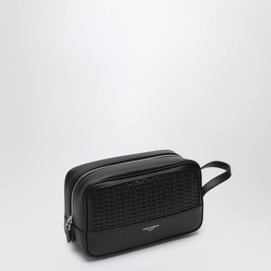 26SS 돌체앤가바나 Woven plongé calfskin necessaire 파우치 BT3310AN419 Black - DOLCE & GABBANA