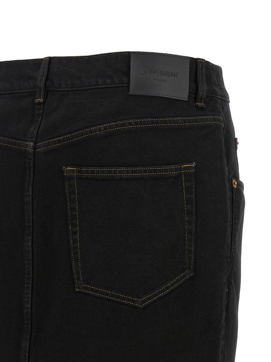 26SS 생로랑 미디 스커트 772260Y33WC1299 Black - SAINT LAURENT