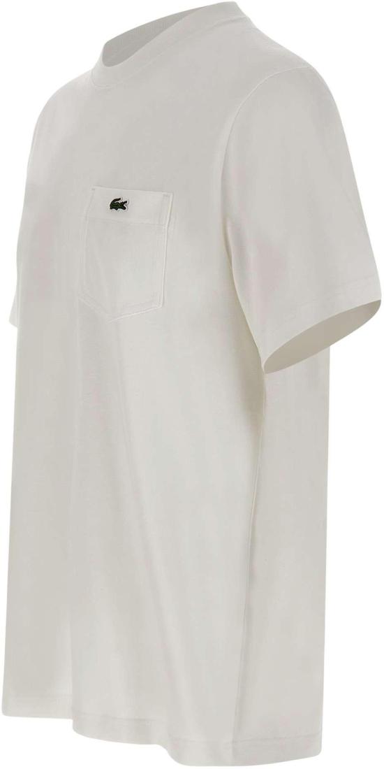 26SS 라코스테 브레스트 포켓 코튼 반팔 티셔츠 TH2827001 WHITE - LACOSTE