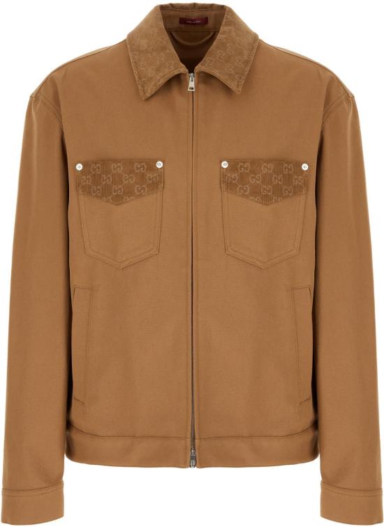 26SS 구찌 GG 디테일 집업 자켓 854304ZAUJI2630 BROWN