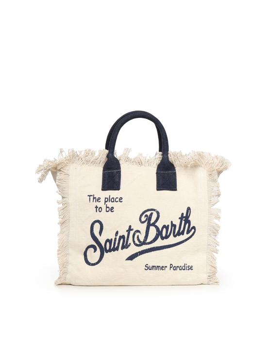 26SS 세인트바쓰 토트백 COL0001 02564L Ivory blue - MC2 SAINT BARTH