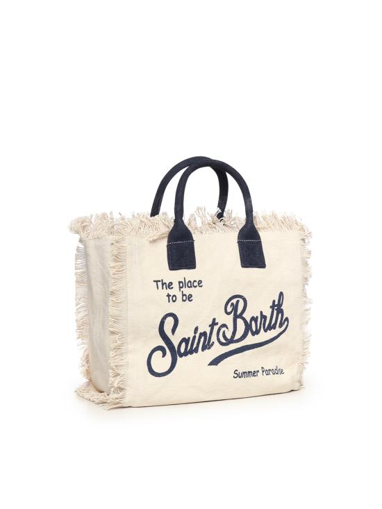 26SS 세인트바쓰 토트백 COL0001 02564L Ivory blue - MC2 SAINT BARTH