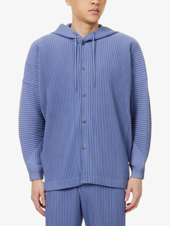 26SS 옴므 플리세 이세이 미야케 후드 티셔츠 HP66JC02180 MANAROLA WALL VIOLET DOM - HOMME PLISSE' ISSEY MIYAKE