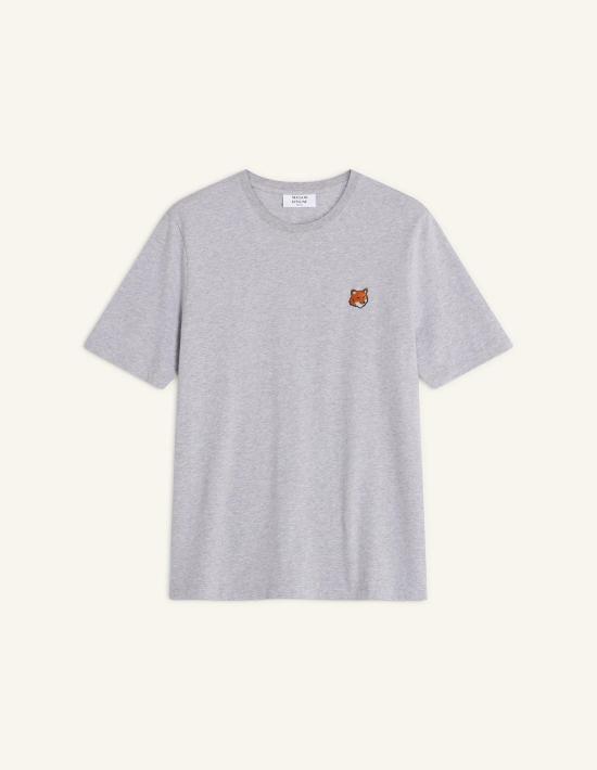 26SS 메종키츠네 폭스 헤드 레귤러 티셔츠 PM00107KJ7026 H120 LIGHT GREY MEL