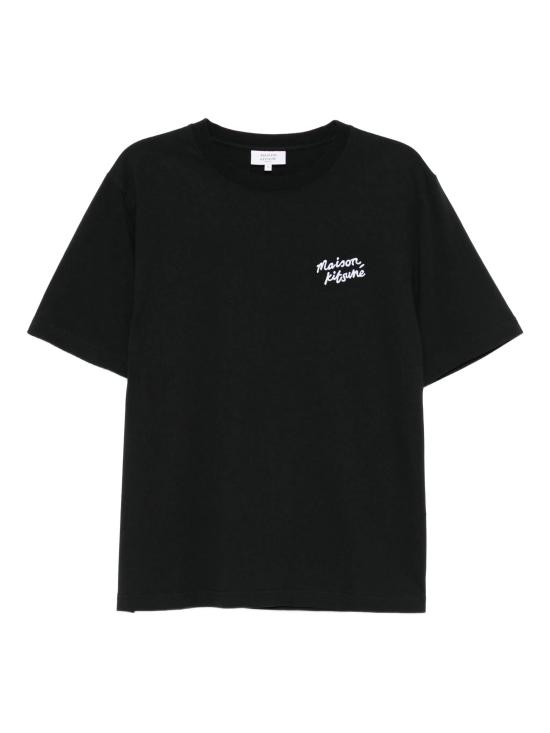 26SS 메종키츠네 핸드라이팅 컴포트 티셔츠 MM00126KJ7025 O197 BLACK WHITE