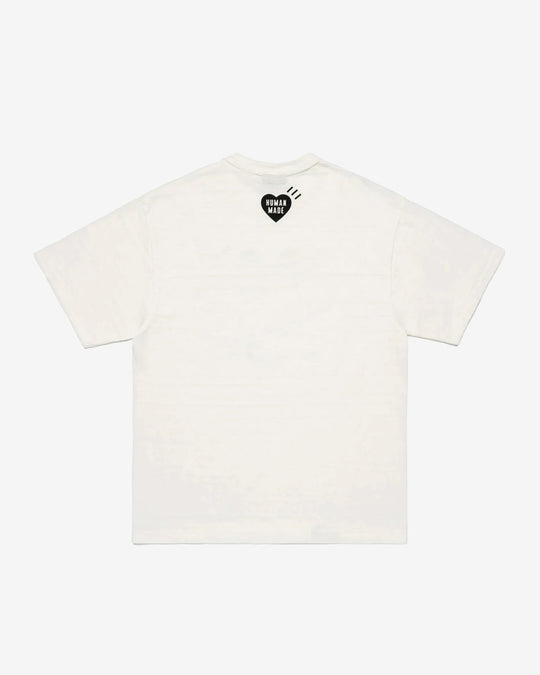 26SS 휴먼메이드 반팔 티셔츠 HM31TE006 WHITE DOM - HUMANMADE