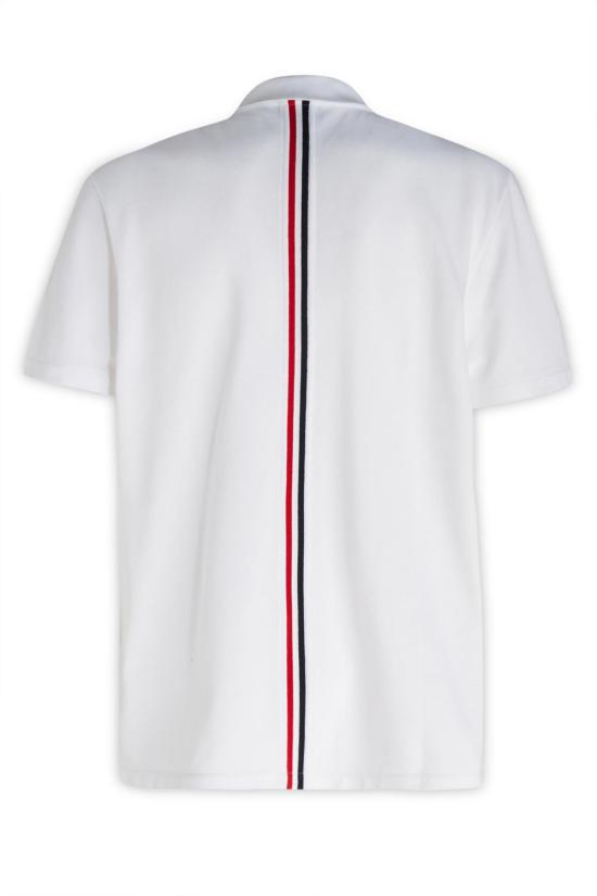 26SS 톰브라운 클래식 피케 스트라이프 릴렉스드 폴로 티셔츠 MJP042A00050100 WHITE - THOM BROWNE