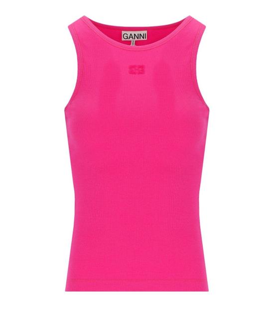 26SS 가니 민소매 티셔츠 A1050163 09Z XS Fuchsia