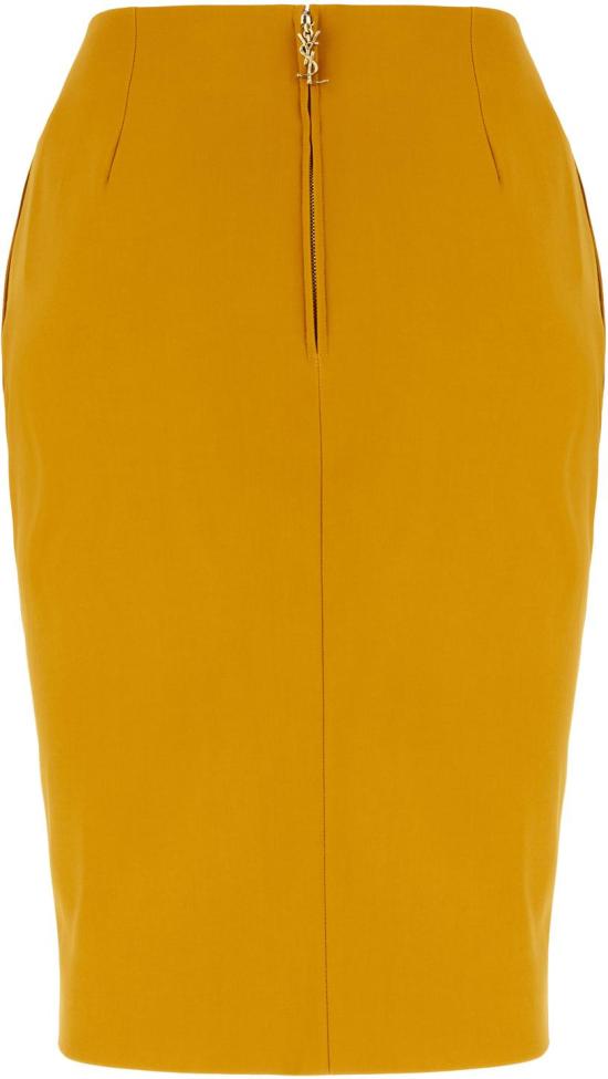 25FW 생로랑 미디 스커트 852654Y5J197746 YELLOW - SAINT LAURENT