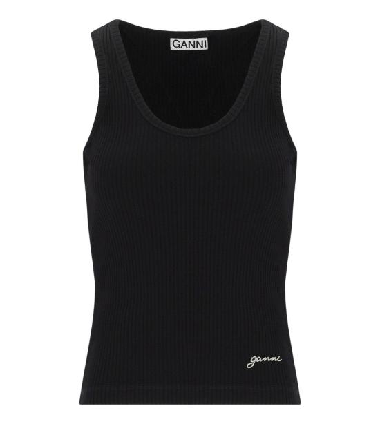 26SS 가니 민소매 티셔츠 A1050166 099 XS Black