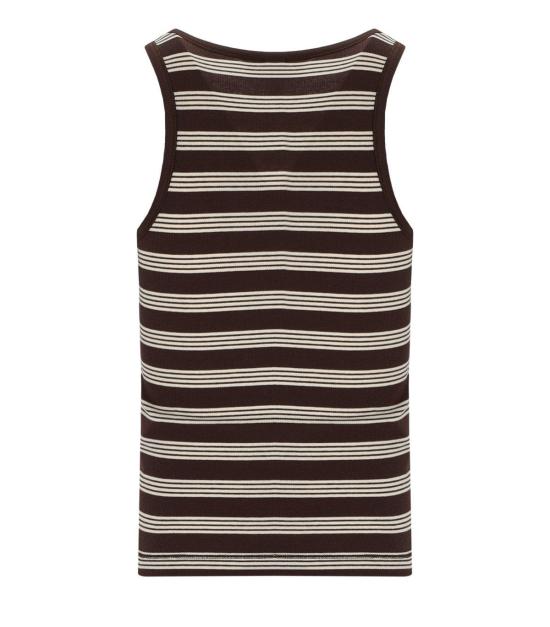 26SS 가니 민소매 티셔츠 A1050192 897 XS Brown - GANNI