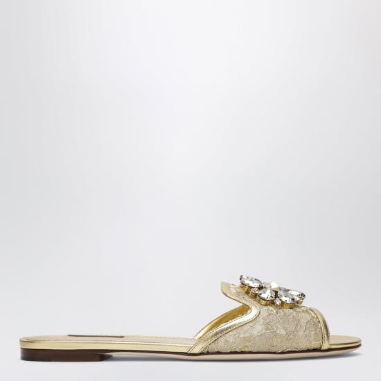 26SS 돌체앤가바나 레이스 슬리퍼 CQ0023AE637 Metal