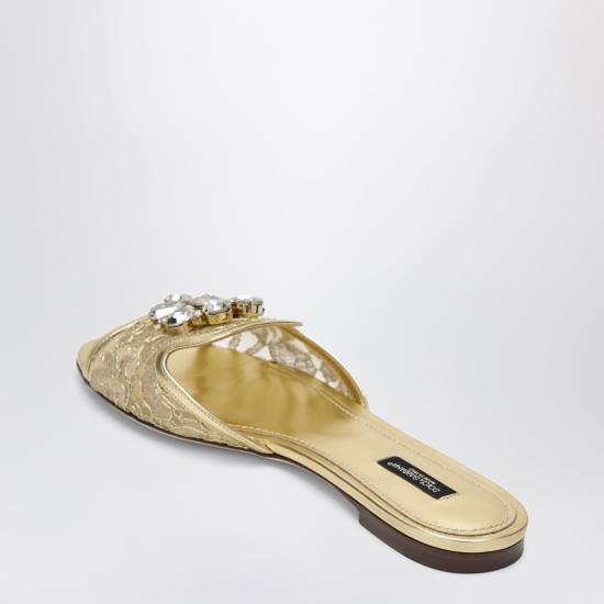 26SS 돌체앤가바나 레이스 슬리퍼 CQ0023AE637 Metal - DOLCE & GABBANA