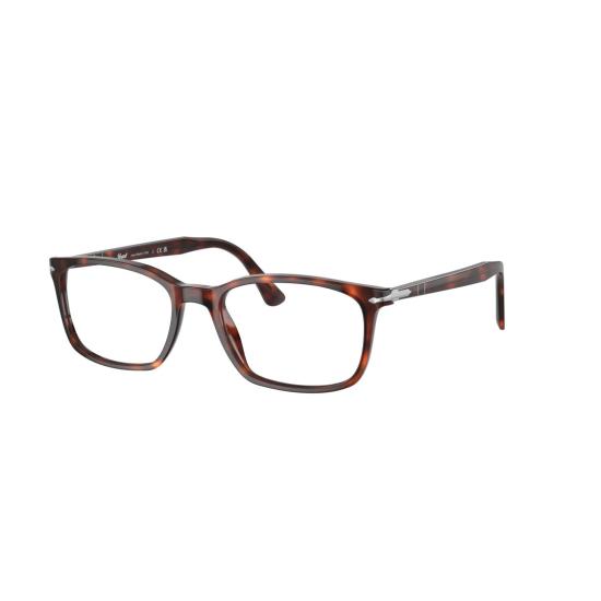 26SS 페르솔 안경 0Po3189v 직사각형 호피무늬 안경테 (슬림한 금속 다리) - PERSOL