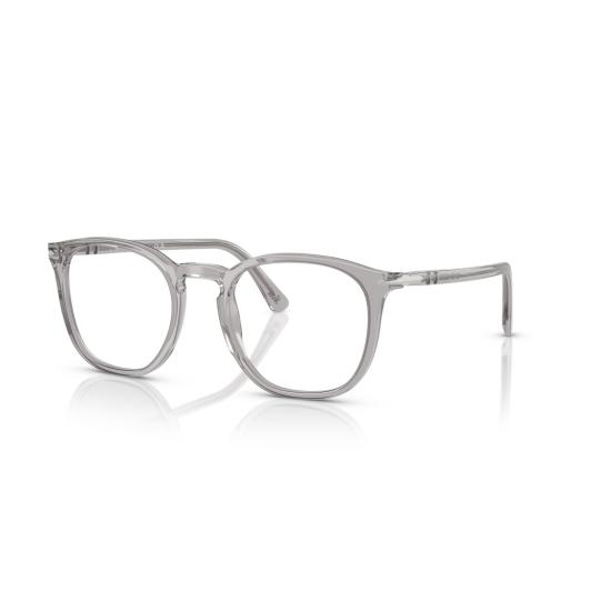 26SS 페르솔 안경 0Po3318v 반투명 회색 아세테이트 안경테 (키홀 브릿지) - PERSOL