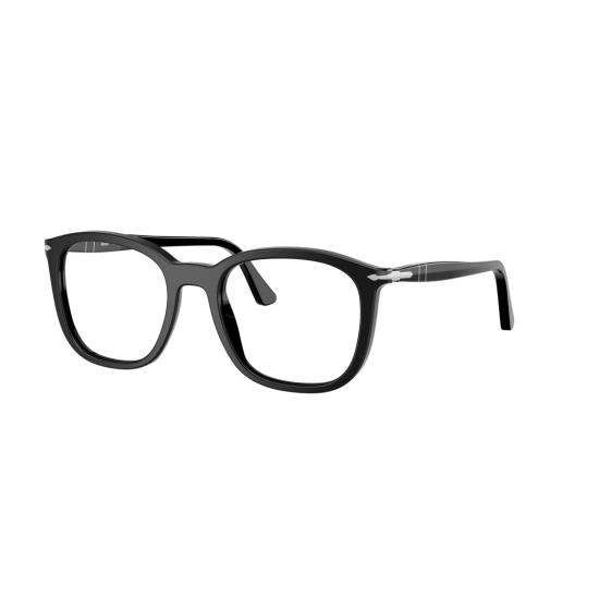 26SS 페르솔 선글라스 0Po3355v 실버 액센트가 있는 사각 프레임 아세테이트 안경 - PERSOL