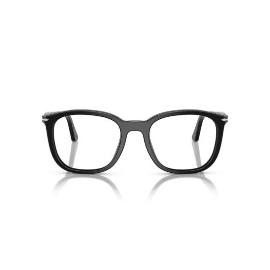 26SS 페르솔 선글라스 0Po3355v 실버 액센트가 있는 사각 프레임 아세테이트 안경