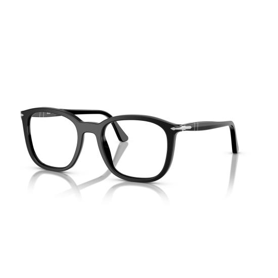 26SS 페르솔 선글라스 0Po3355v 실버 액센트가 있는 사각 프레임 아세테이트 안경 - PERSOL