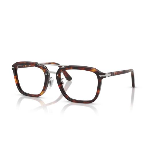 26SS 페르솔 안경 0Po0204v 볼드 호피 무늬 아세테이트 사각 프레임 안경 - PERSOL