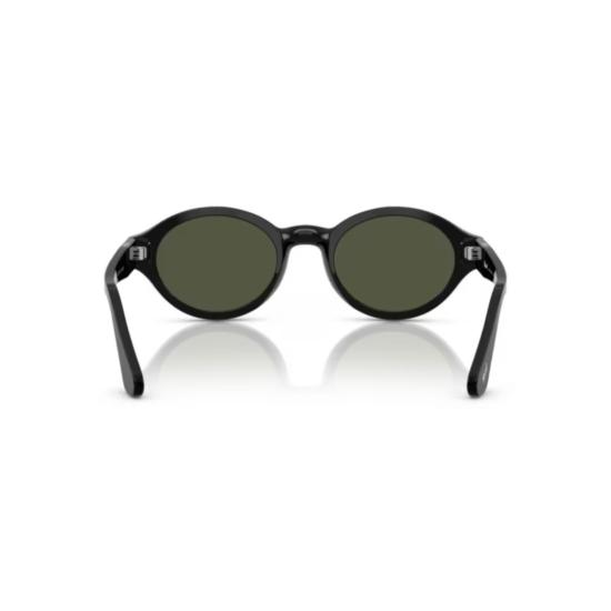 26SS 페르솔 선글라스 0Po3378s 둥근 형태의 블랙 아세테이트  (진한 녹색 렌즈) - PERSOL