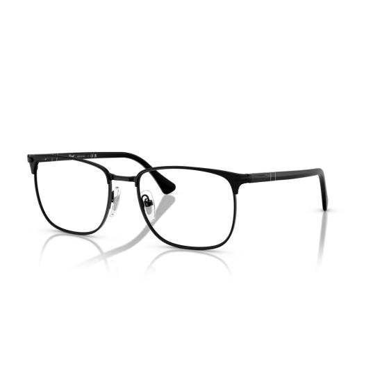 26SS 페르솔 안경 0Po1021v 은은한 은색 포인트가 있는 직사각형 금속 프레임 안경 - PERSOL