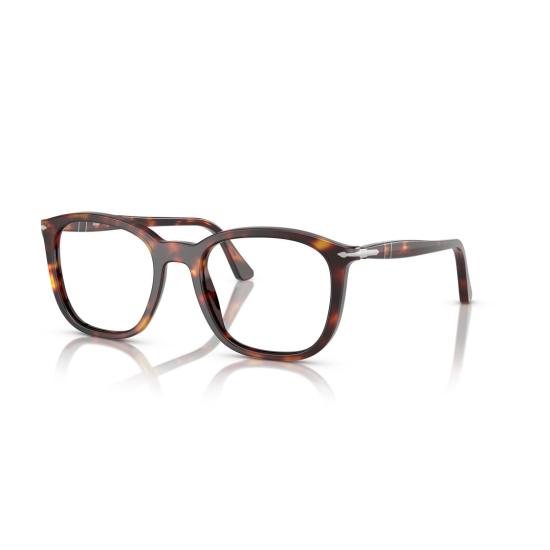 26SS 페르솔 선글라스 0Po3355v 실버 액센트가 있는 사각형 호피무늬 아세테이트 안경테 - PERSOL