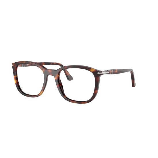 26SS 페르솔 선글라스 0Po3355v 실버 액센트가 있는 사각형 호피무늬 아세테이트 안경테 - PERSOL