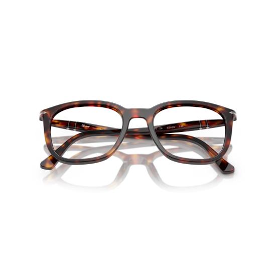 26SS 페르솔 선글라스 0Po3355v 실버 액센트가 있는 사각형 호피무늬 아세테이트 안경테 - PERSOL