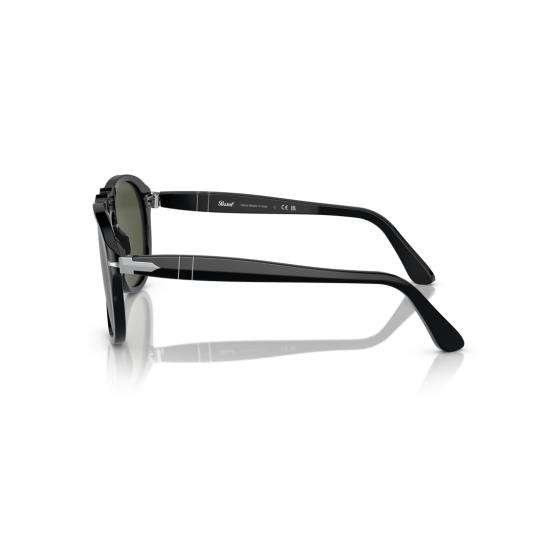 26SS 페르솔 선글라스 0Po0649 에비에이터 스타일 유광 블랙 아세테이트 - PERSOL